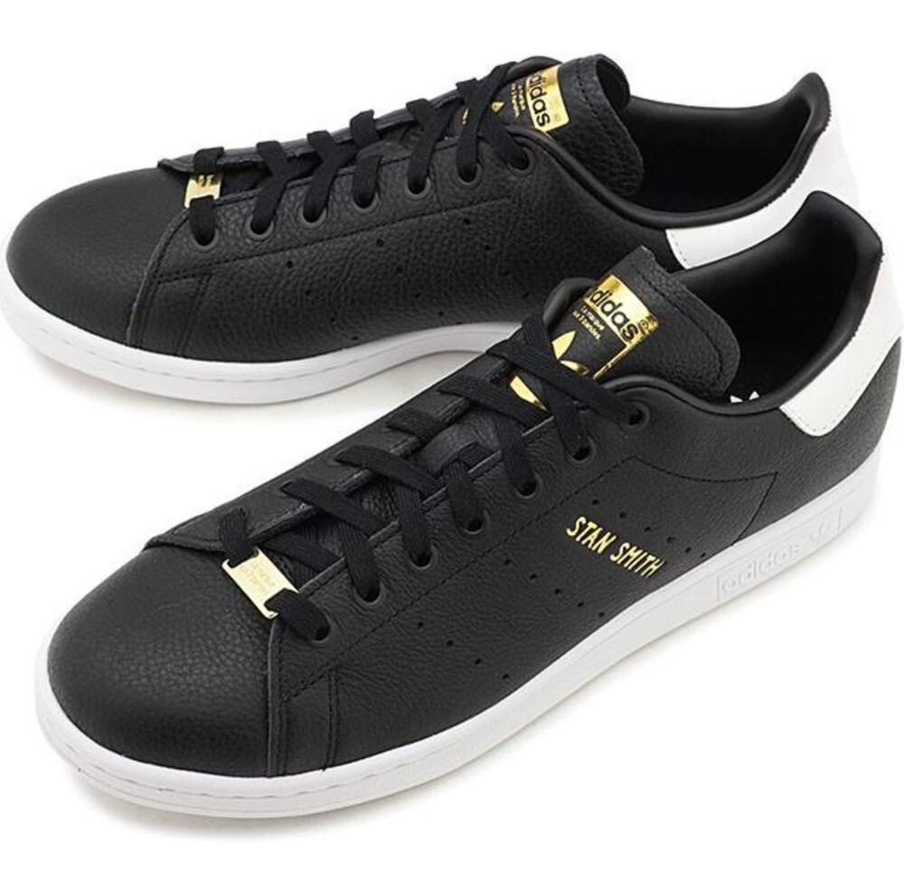 Adidas Stan Smith Sneakers Mens 11.5 46 Core Black Cloud White EH1476 Leather